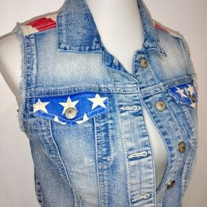 PATRIOTIC DEMIN VEST